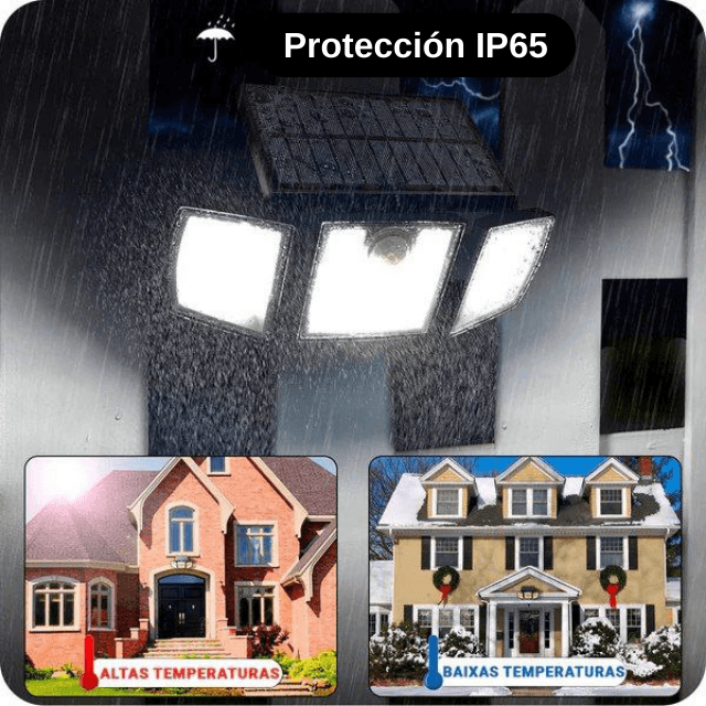 Reflector LED Solar Inteligente: ¡Seguridad, Ahorro y Eficiencia 24/7 para tu Hogar!